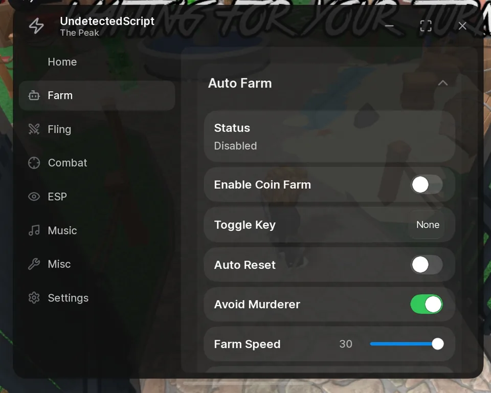 MM2 Premium Script menu running in-game